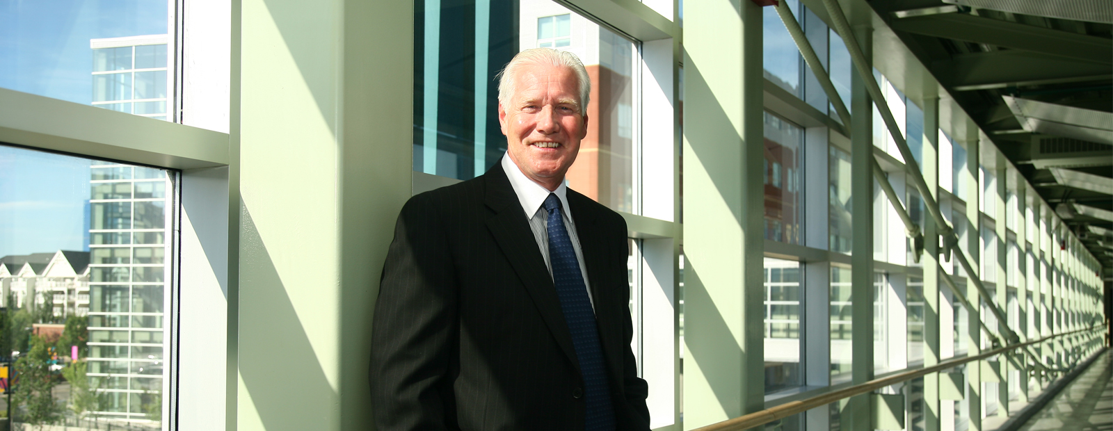 Paul Byrne standing in City Centre Campus pedway