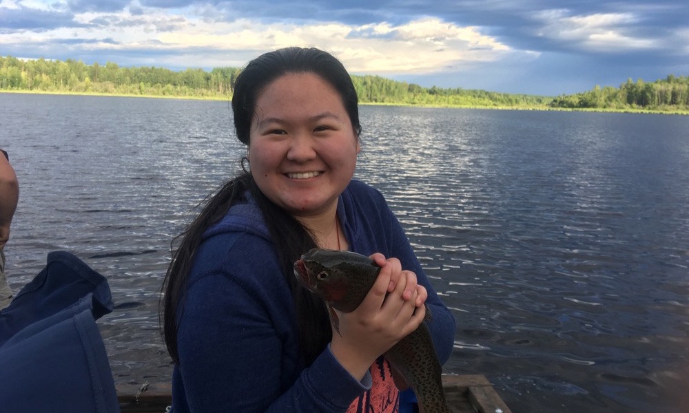 Areal Huang with fish