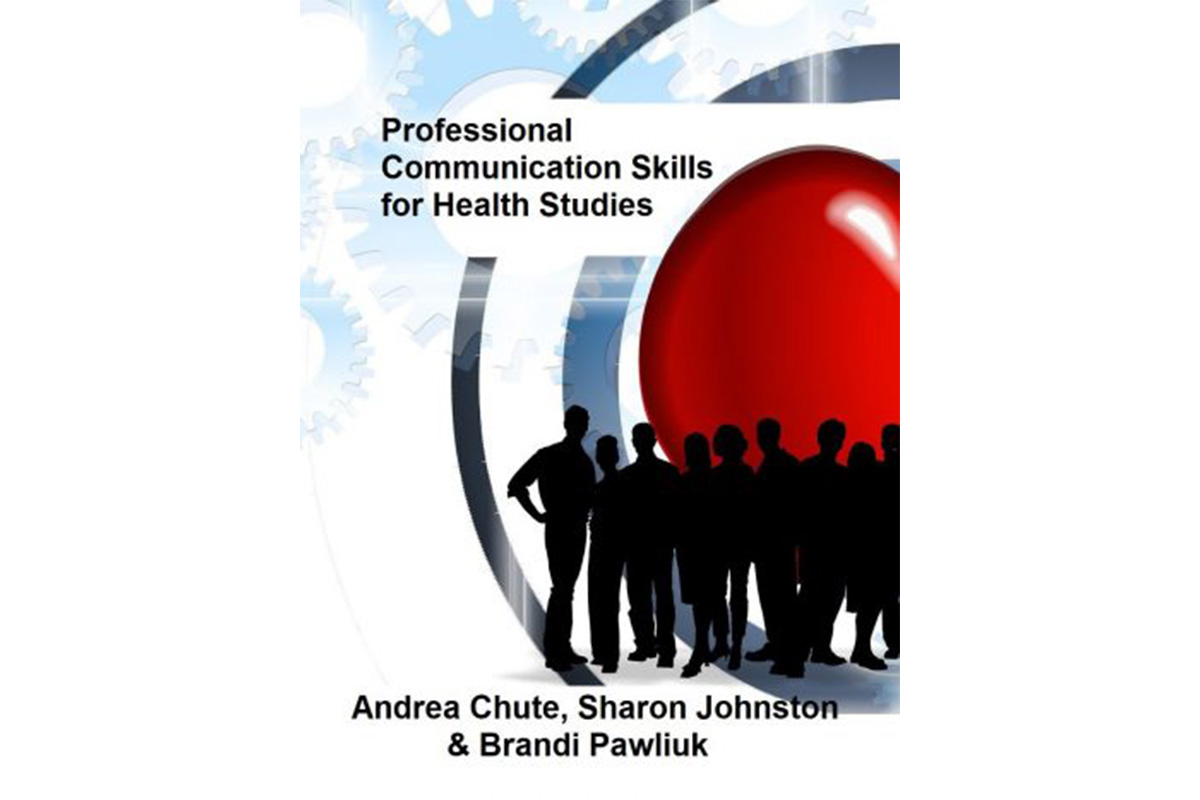 Book cover for Professional Communication Skills for Health Studies, featuring silhouettes of people in front of a light background