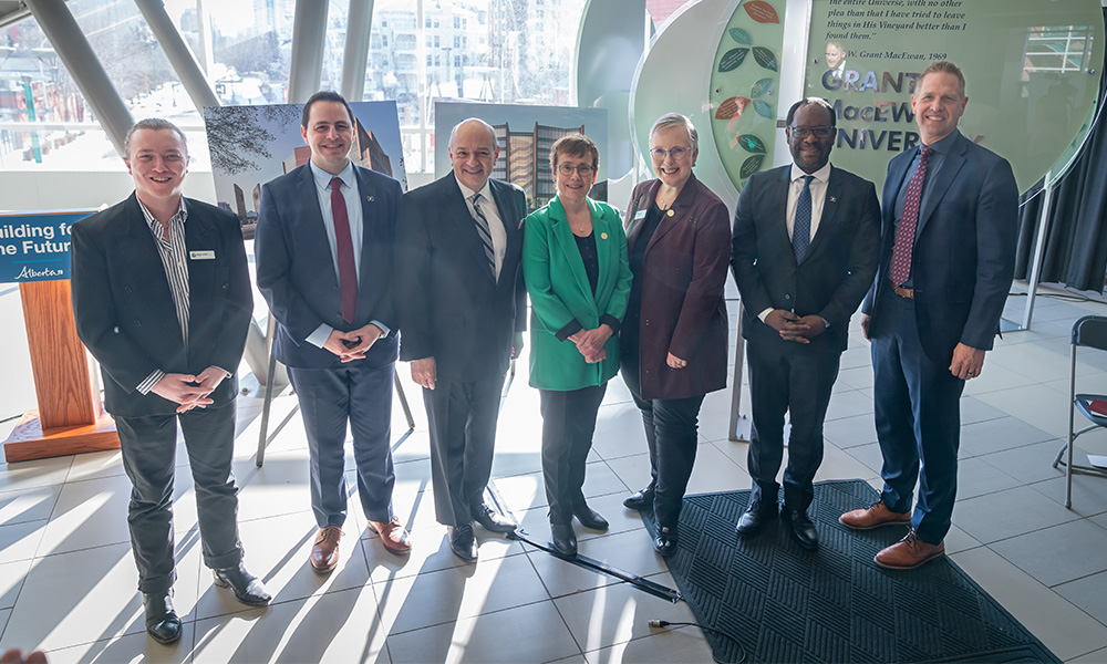 Officials at the Alberta government funding announcement