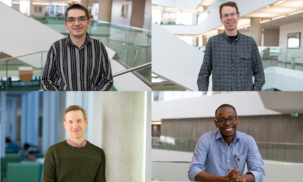 Headshots of the four recipients of the grants