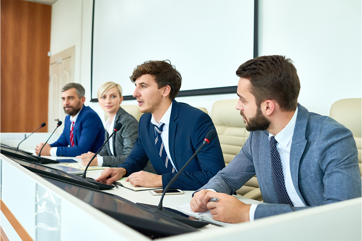 A panel of speakers