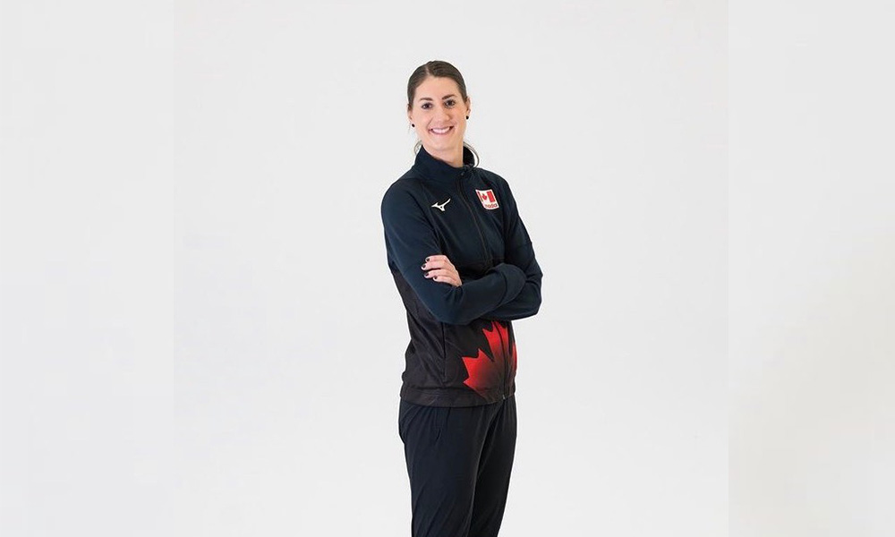 Nicole Ban wears her Team Canada uniform 