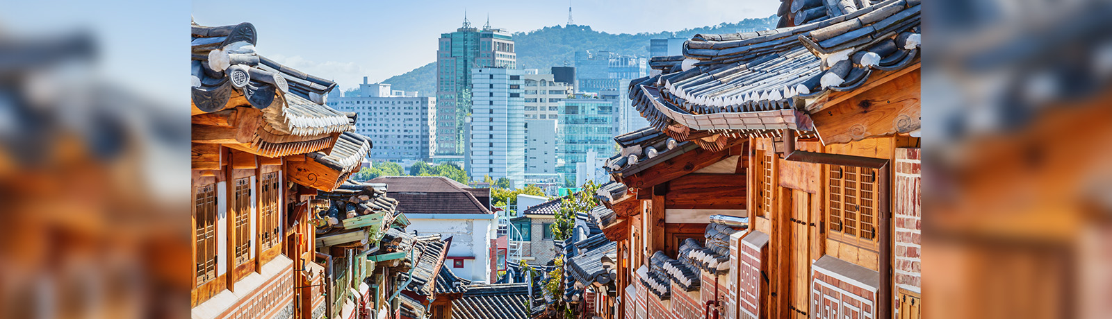 An photo of a cityscape in Korea