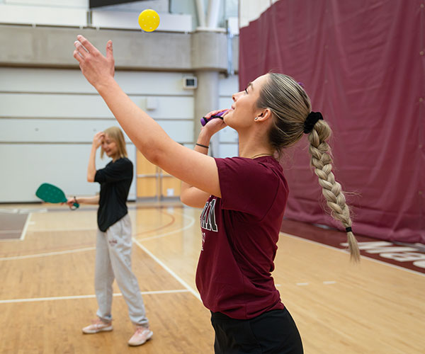 students playing in gym