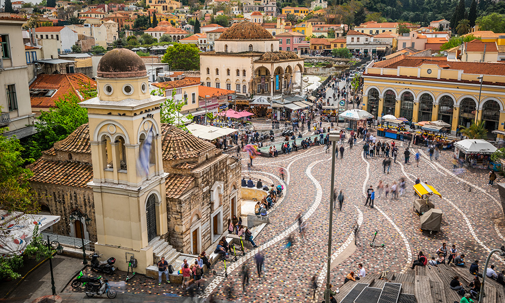 A plaza in Greece